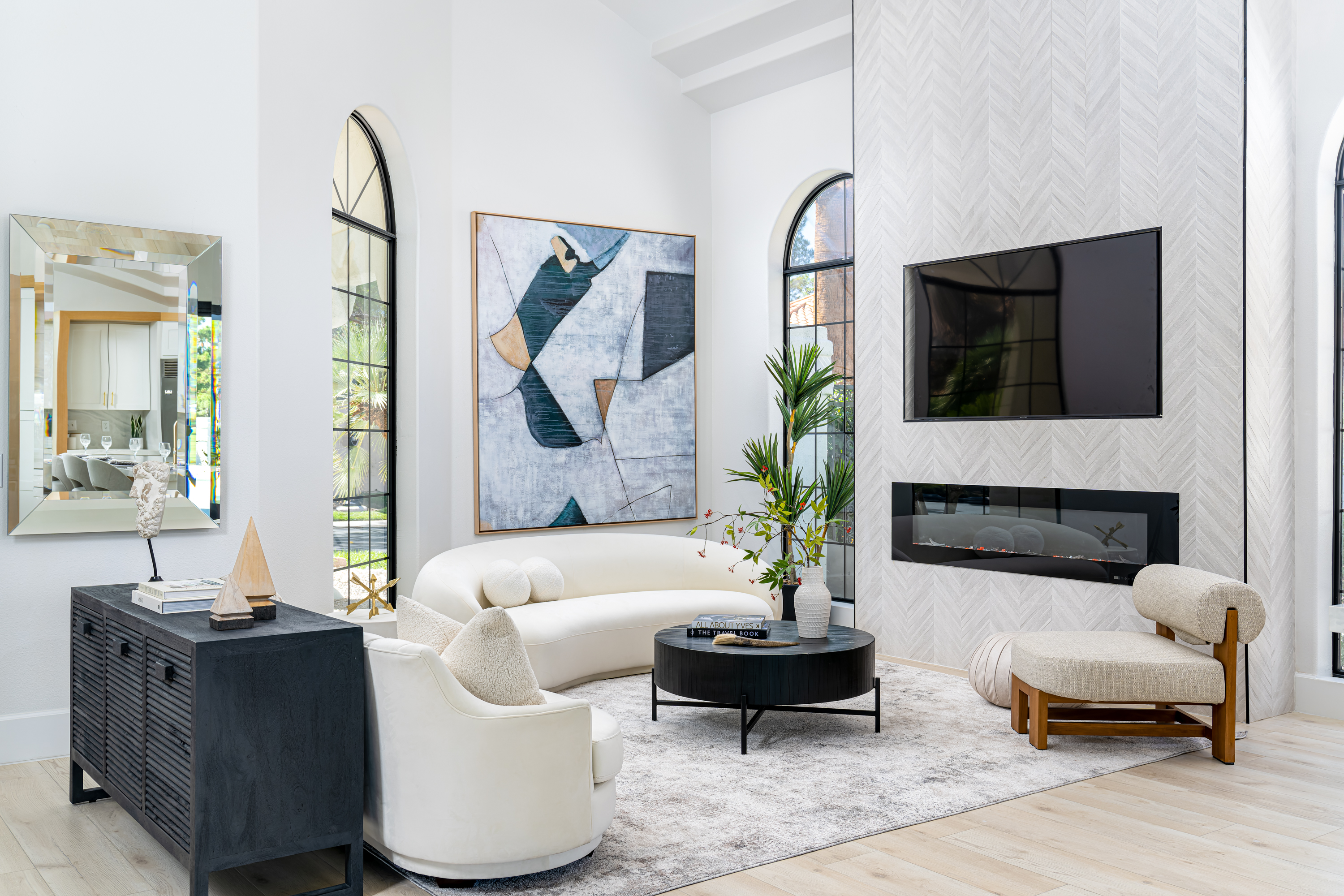 Elegant Living Room Staging Example