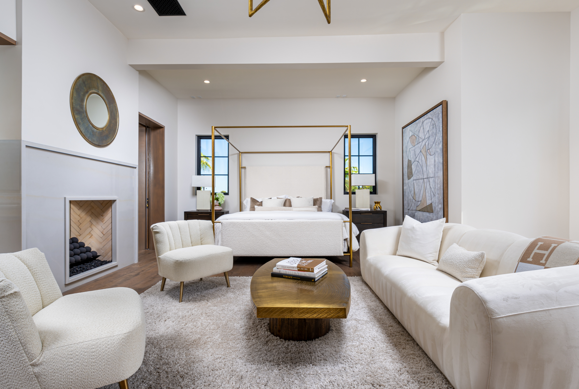 Professional home staging setup showcasing elegant bedroom Professional home staging setup showcasing elegant bedroom